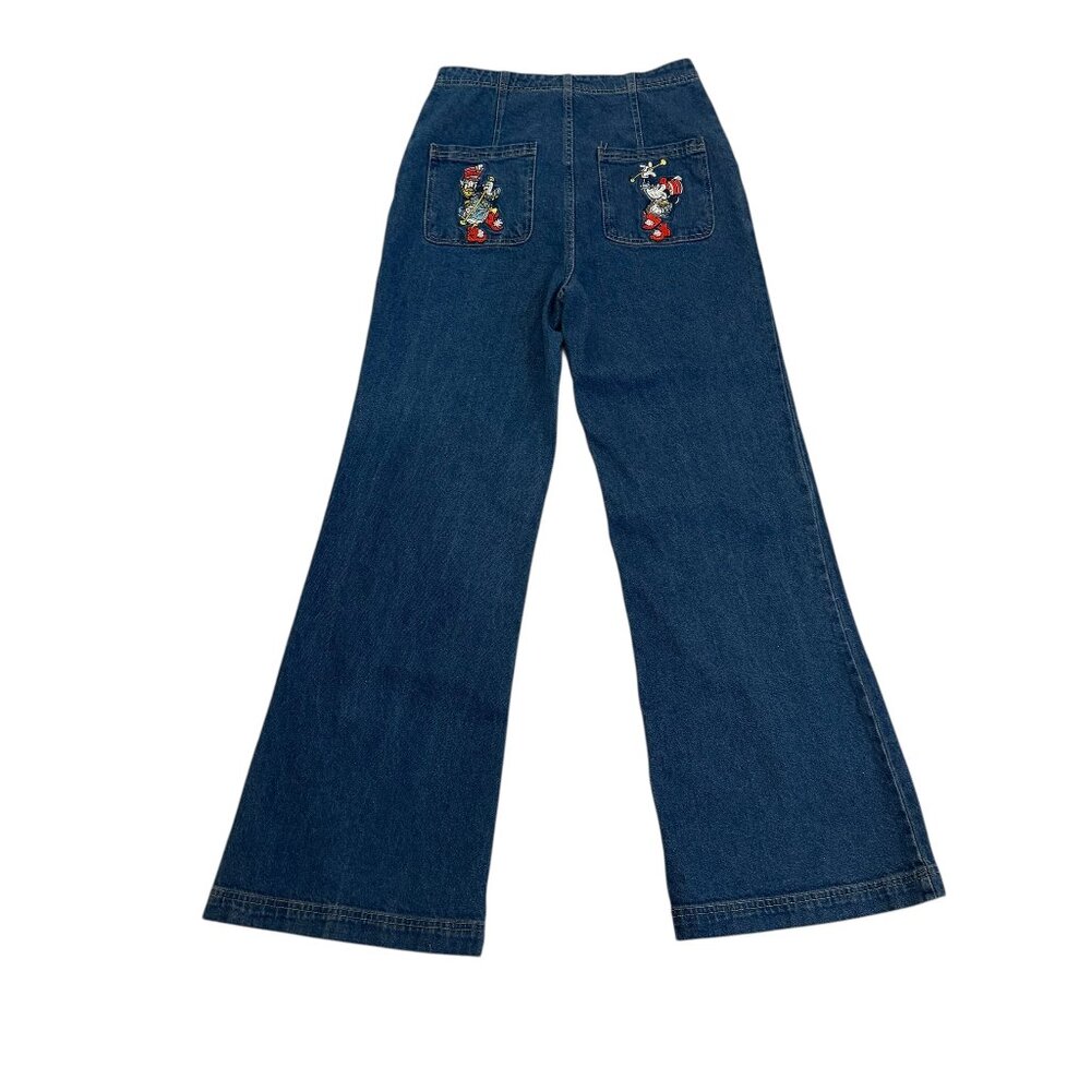 NWT Minnie Majorette Disney Limited Edition High Rise Wide-Leg Jeans-10 28 Macys - Picture 3 of 16